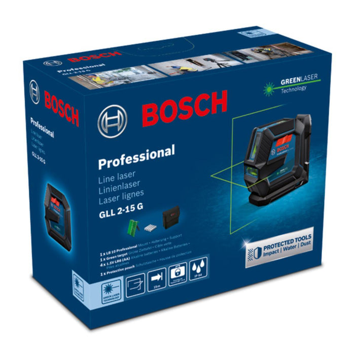 LASER LEVEL BOSCH GLL 2-15 G, LB10