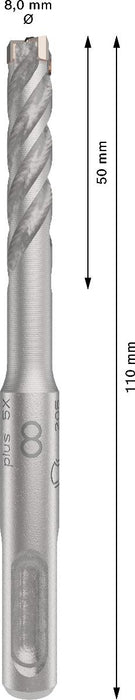 DRILL BIT BOSCH SDS-PLUS-5X 8X50X100
