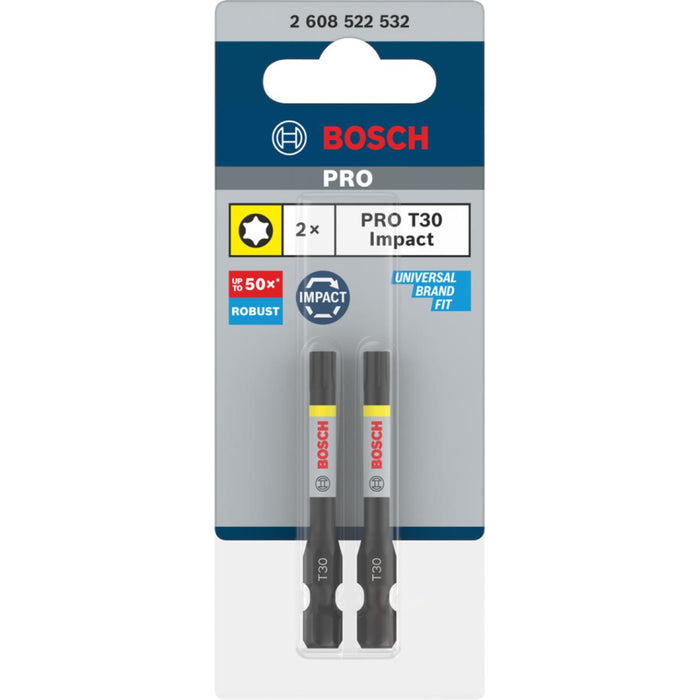 IMPACT BITS SET T30 55MM 2PCS BOSC