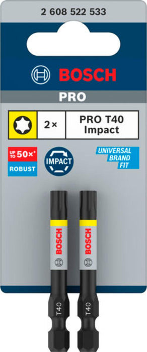 IMPACT BITS SET T40 55MM 2PCS BOSC