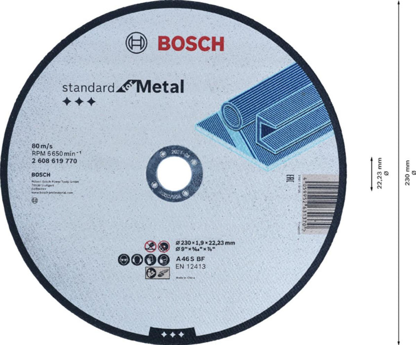 DISC FOR METAL Ф230Х1.9MM MM BOSCH