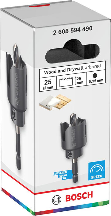 BOSCH WOOD & DRYWALL DRILL 25MM
