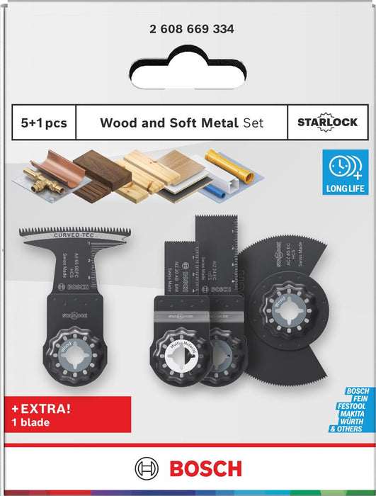 BOSCH STARLOCK W&SM 6PCS BLADE SET
