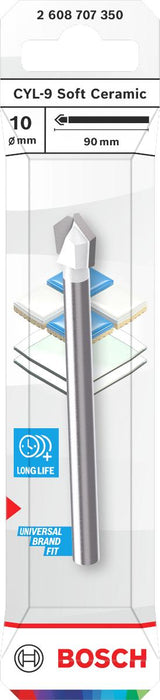 BOSCH DRILL BIT CYL-9 SOFT CERAMIC 10 MM