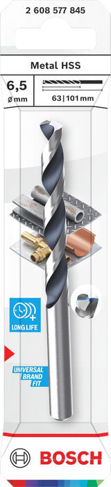 BOSCH METAL DRILL BIT HSS 1 PC. 6.5 MM