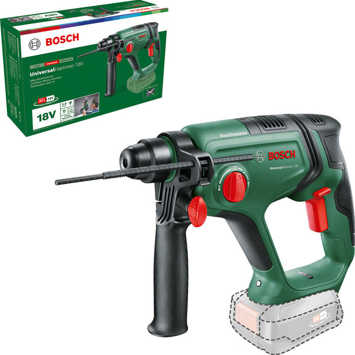 CORDLESS HAMMER 18V BOSCH UNIVERSALHAMMER 18 V, 2.00 J, SDS PLUS, WITHOUT BATTERY AND CHARGER