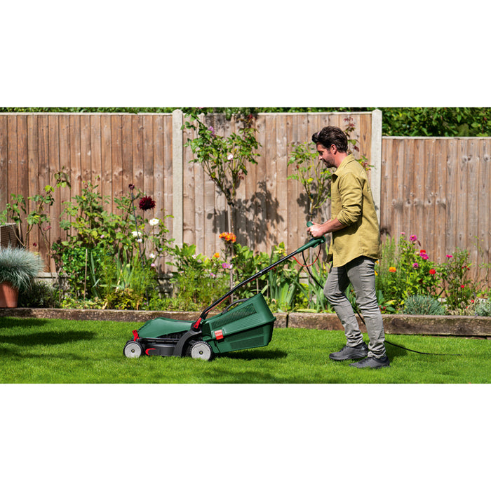 ELECTRIC MOWER BOSCH UNIVERSALROTAK 34-405 1300 W, MOWING WIDTH 34.00 cm, MAX MOWING HEIGHT 70 mm