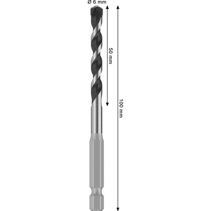 METAL DRILL BIT HEX-5 BOSCH 6x50x100