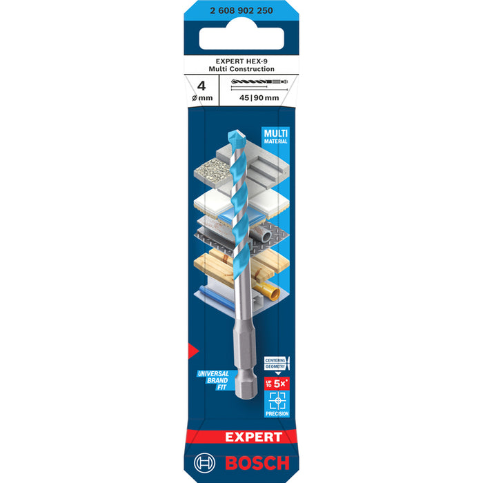 UNIVERSAL DRILL HEX-9 MULTI BOSCH 4x45x90