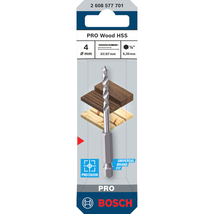 WOOD DRILL BOSCH HEX 4x88