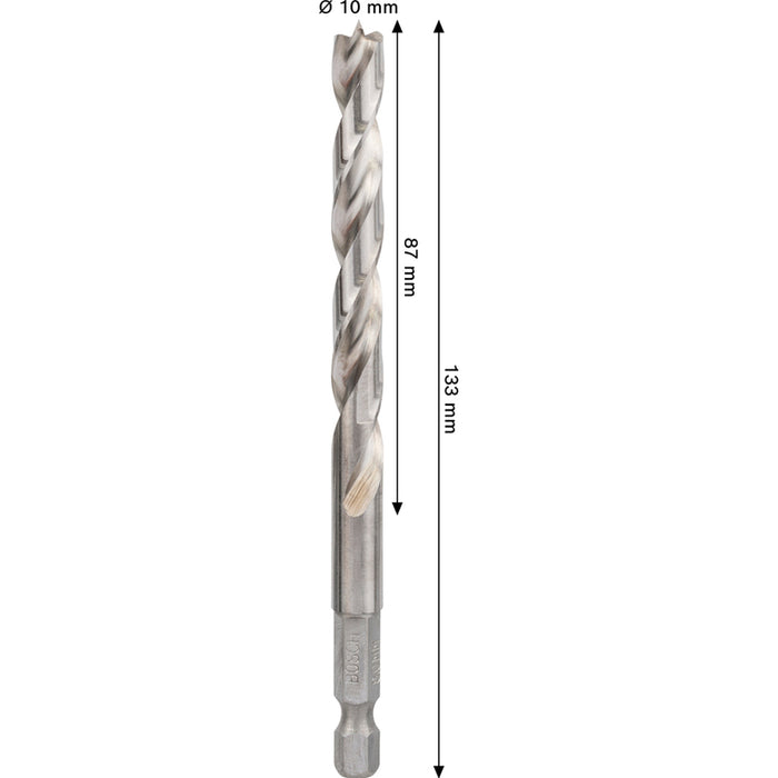WOOD DRILL BOSCH HEX 10x133