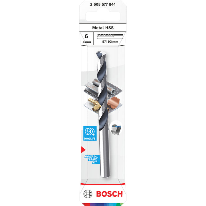 METAL DRILL BOSCH HSS 6x57x93