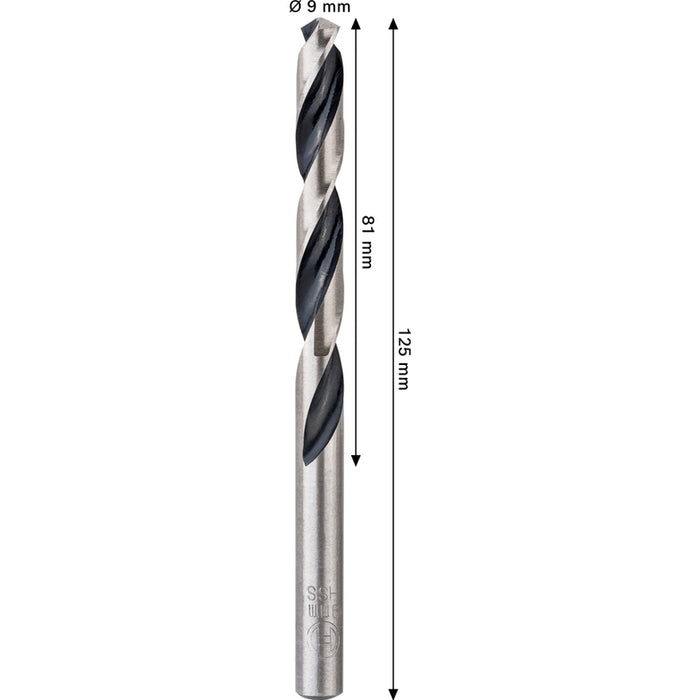 METAL DRILL BOSCH HSS 9x81x125