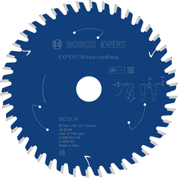 CIRCULAR BLADES 140X20X1.8/1.3 42T BOSCH