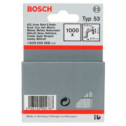 CLAMPS FOR TACKERS 14X11.4 MM BOSCH 1000 PCS
