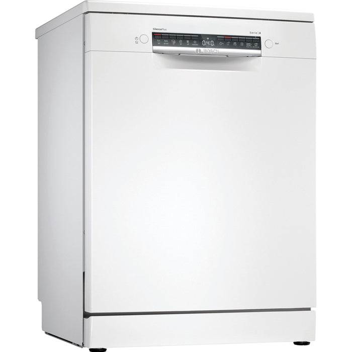 Bosch SMS4EMW06E SER4 Free-standing dishwasher, B, EcoDrying, 9,0l, 14ps, 6p/5o, 42dB(B), Silence 41dB, 3rd drawer, Rackmatic, white, HC