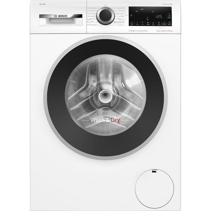 Washing machine with dryer BOSCH WNG254A0BY, 10.5/6 kg, 1400 rpm.