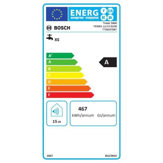 Flow water heater BOSCH Tronic TR5001 11/13 ESOB, 13 kW