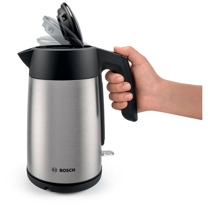 Bosch TWK7L460, Kettle, 2000-2400 W, 1.7 l,  Cup indicator, Triple safety function, Stainless steel