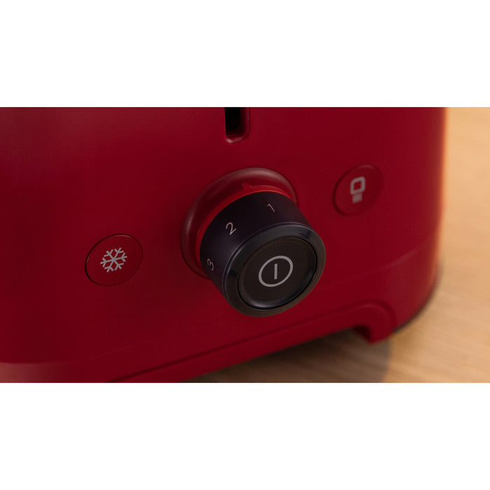 Bosch TAT3M124, MyMoment Compact toaster, 950 W, Auto power off, Defrost and reheat setting, Removable and foldable bun attachment, High lift, Deep Red