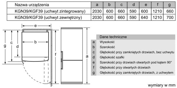 Bosch Serie 4 KGN39VIEB Fridge-Freezer Freestanding 368 L E Stainless Steel