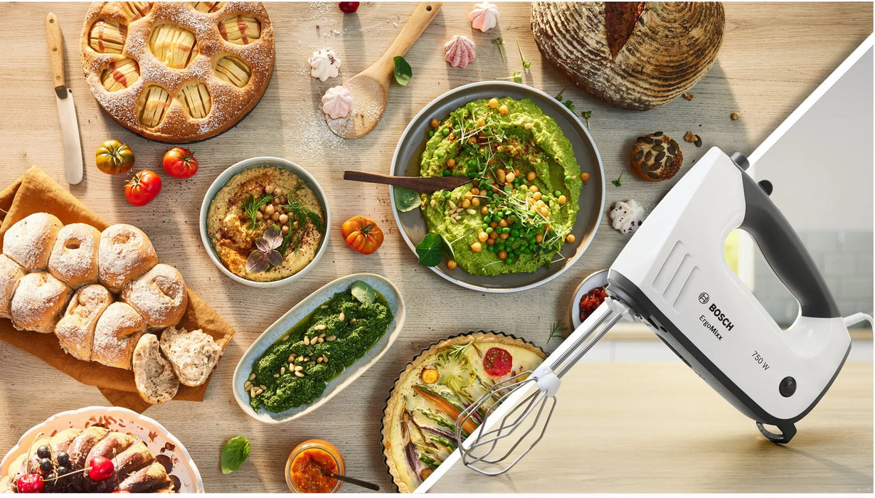 Bosch MFQ37470 Hand mixer 750 W Black, White