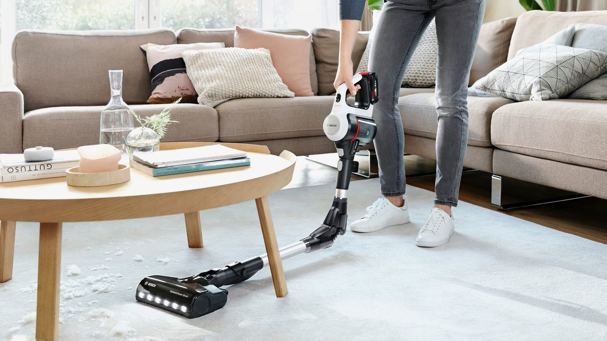 Bosch BSS711W stick vacuum/electric broom Battery Dry Bagless 0.3 L Black, Silver, White