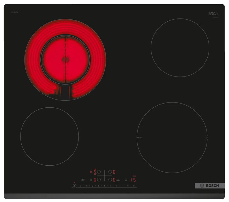 Bosch PKF631FP3E hob Black Built-in 60 cm Ceramic hob 4 zone(s)