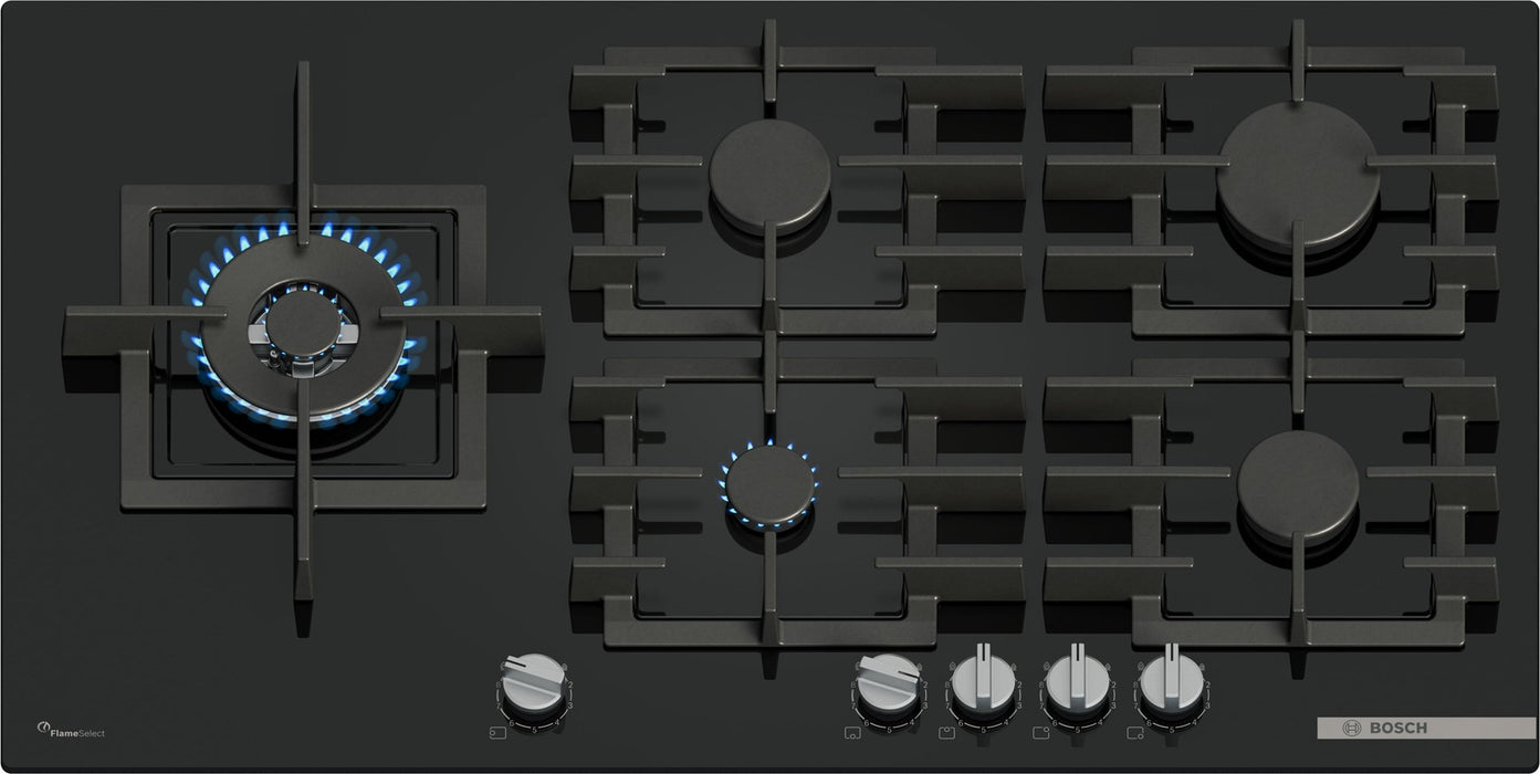 Bosch Serie 6 PPM9A6I40 hob Black Built-in 90 cm Gas 5 zone(s)