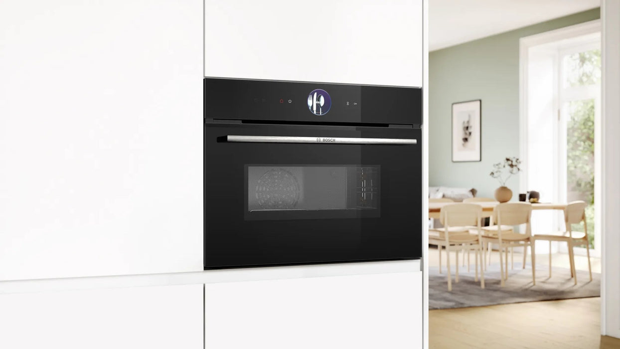 Bosch CMG7361B1 SER8 Compact combi microwave oven, EcoClean back, 20 HM, TFT-touchdisplay