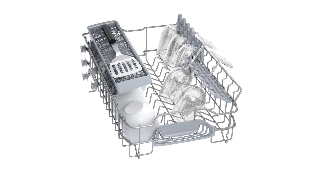 Bosch SPS2IKW10E, SER2, Free-standing dishwasher 45cm, F, 9,5l, 9ps, 5p/4o, 48dB(C), display, Start delay 24h continuous, white, HC