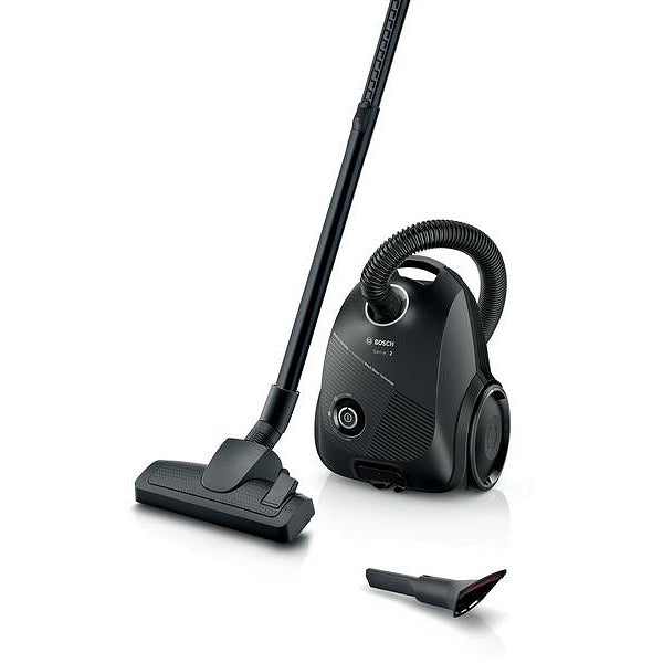 Bosch BGBS2BA2, Vacuum cleaner with bag 3.5 l, Series 2, 600W, 80 dB(A), black