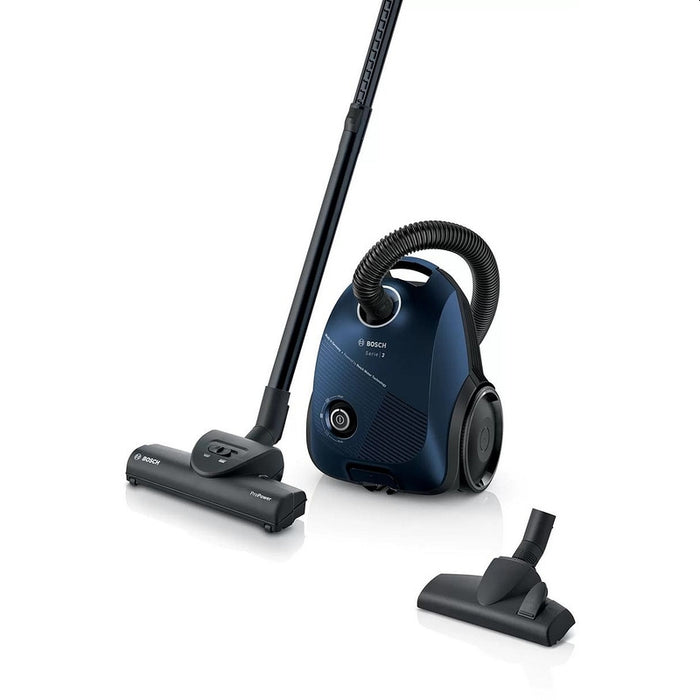 Bosch BGBS2BU1T, Vacuum cleaner with bag 3.5 l, Series 2, 850W, 80 dB(A), blue