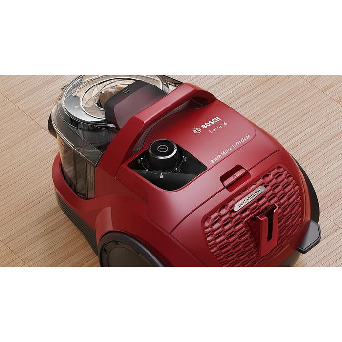 Bosch BGC21X350, SER4 Bagless vacuum cleaner, 750 W, 2.0 L, 78 dB(A), Red