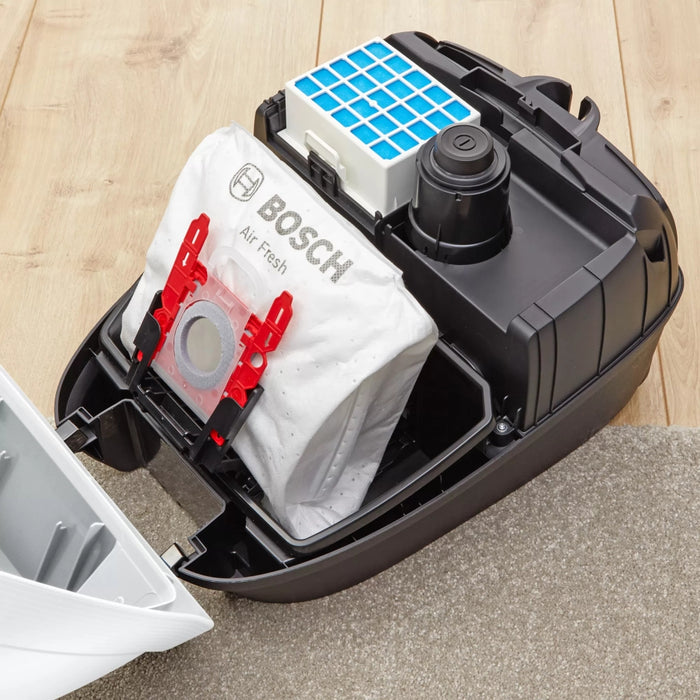 Bosch BGL6HYG1 Series 6, Vacuum cleaner with bag, 4l, ProHygienic, Remote control, UltraAllergy filter, White