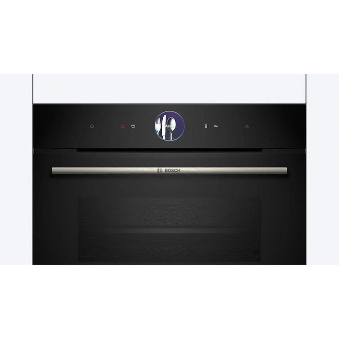 Bosch CSG7364B1, SER8, Compact steam oven, 60 x 45 cm, 47 l, Perfect Steam, Steam Plus function, Added Steam function, Home Connect, Black