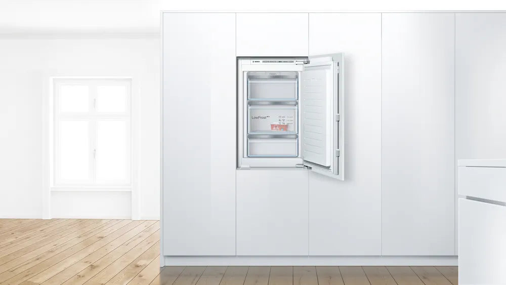 Bosch GIV21AFE0 SER6 BI freezer LowFrost, E, 87,4cm, 97l, 36dB, 3 drawers (1 BigBox), LED control, flush-folding