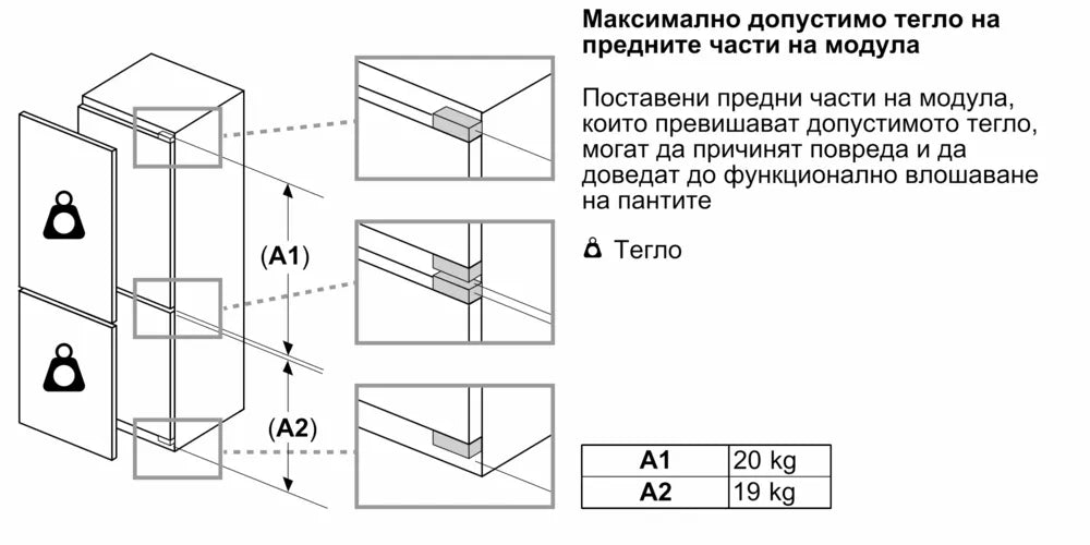 Built-in refrigerator BOSCH KBN96ADD0, 382 l, NoFrost, 193.5 x 70.8 cm