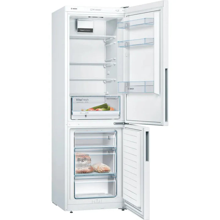 Refrigerator with freezer BOSCH KGV362WEAS, 308 l, VitaFresh, 186 cm
