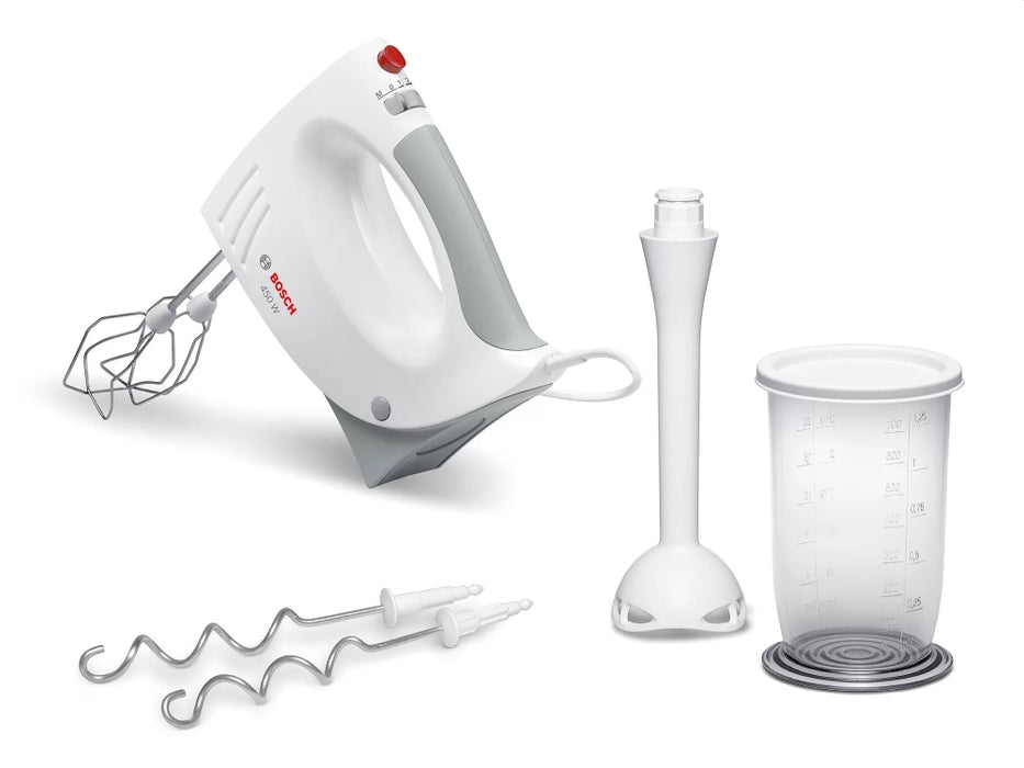 Bosch MFQ3540, Hand mixer, 450 W, 5 speeds plus turbo function, White-gray