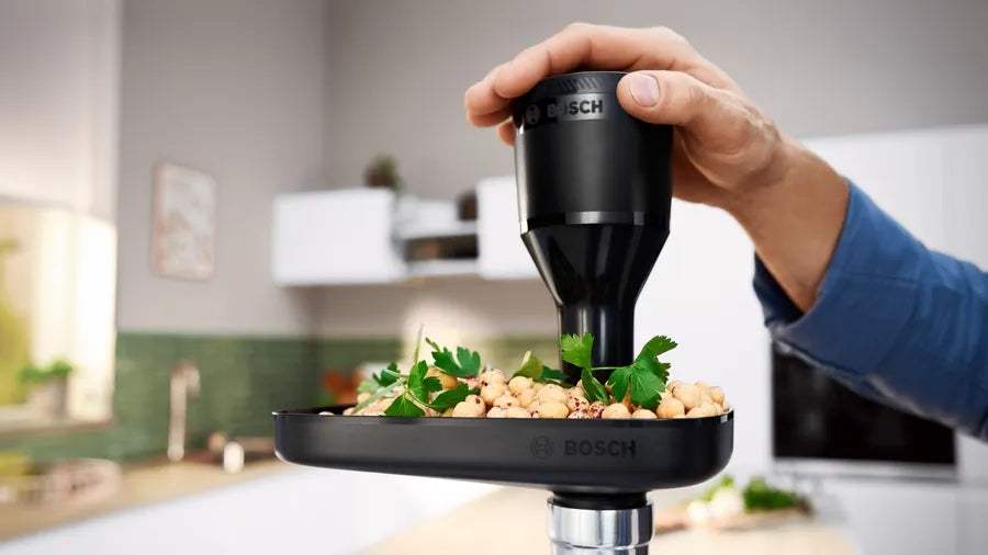 Bosch MFWS420W, Meat mincer - MultiPower 1900 W, Planetary gearbox, 2,5 kg/min, kebbe attachment, sausage attachment, reverse function, White