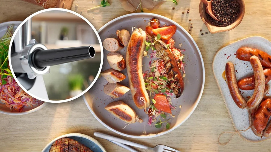 Bosch MFWS420W, Meat mincer - MultiPower 1900 W, Planetary gearbox, 2,5 kg/min, kebbe attachment, sausage attachment, reverse function, White