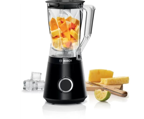 Bosch MMB6141B Series 4, VitaPower Blender, 1200 W, Tritan blender jug 1.5 l, Two speed settings and pulse function, ProEdge stainless steel blades made in Solingen, Black