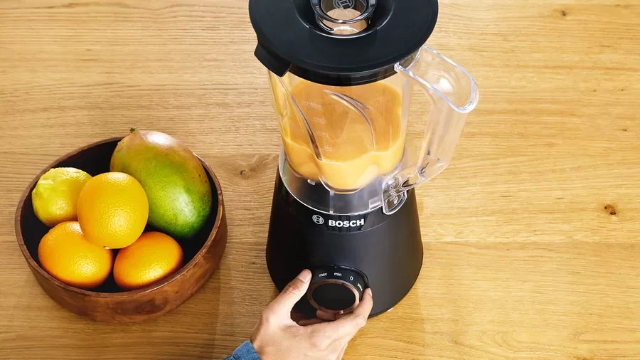 Bosch MMB6141B Series 4, VitaPower Blender, 1200 W, Tritan blender jug 1.5 l, Two speed settings and pulse function, ProEdge stainless steel blades made in Solingen, Black