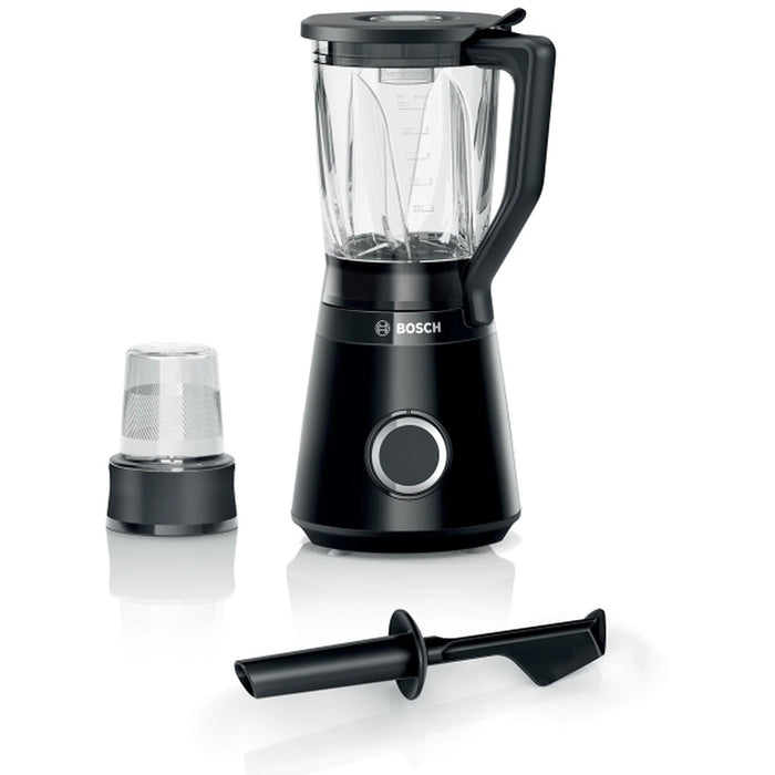 Bosch MMB6176B Series 4, VitaPower Blender, 1200 W, Glass ThermoSafe jug 1.5 l, Grinding attachment, Two speed settings and pulse function, ProEdge stainless steel blades made in Solingen, Black