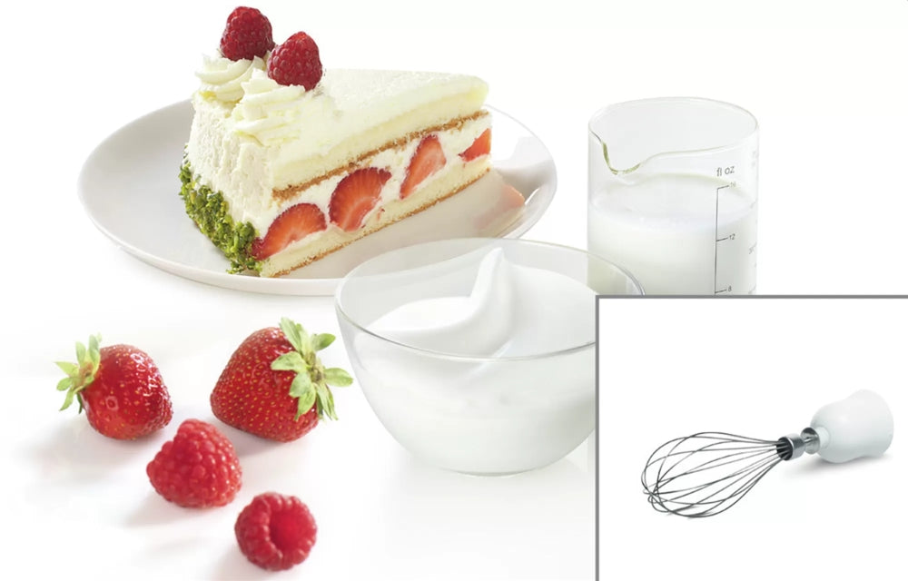 Bosch MSM24500, Blender, CleverMixx, 400 W, Chopper and blender included, Stainless steel whisk, mixing/measuring cup, White