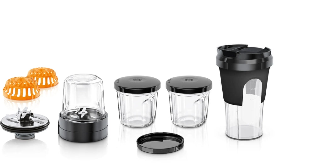 Bosch MUZ45XCG1, 3 in 1 accessory set for grinding, slicing and storage, suitable for MUM4, MUM5, MUM Series 2 and MUM Series 4