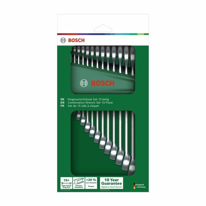 Combination spanner set BOSCH 6-21 mm 15 Pieces