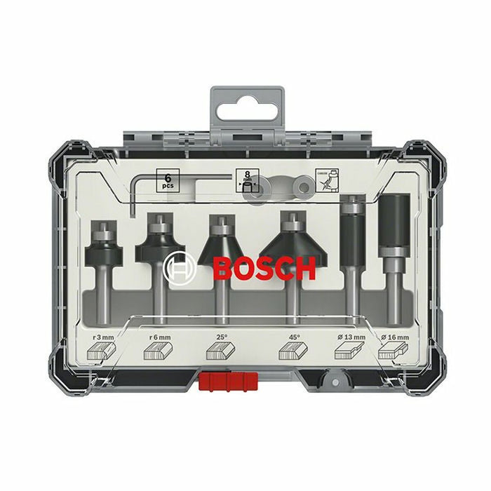 Multipurpose router bit set BOSCH 6 mm 6 Pieces
