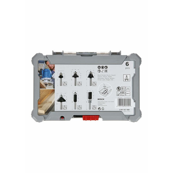Multipurpose router bit set BOSCH 6 mm 6 Pieces